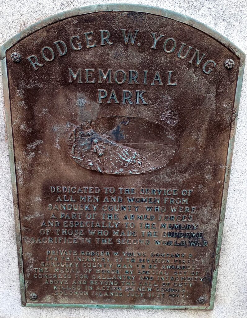 RODGER W. YOUNG MEMORIAL PARK PLAQUE