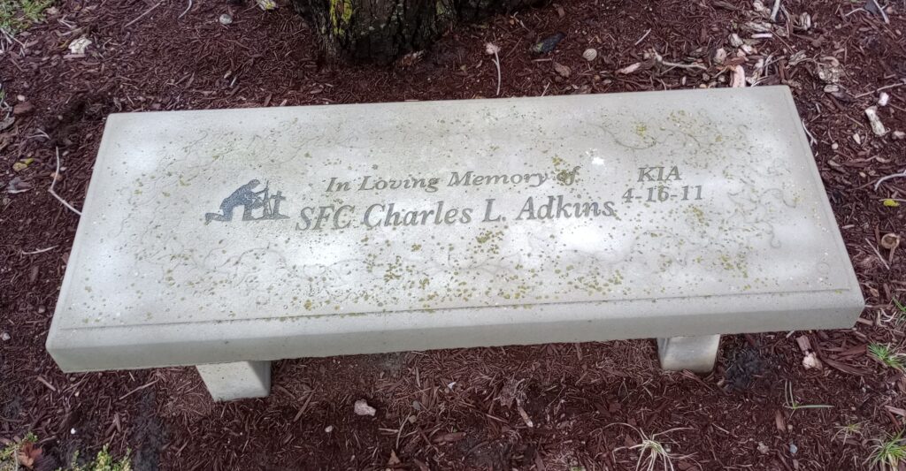 SFC CHARLES L. ADSKINS WAR MEMORIAL BENCH