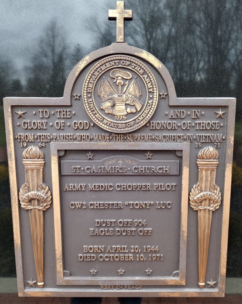 ST. CASIMIR’S CHURCH WAR MEMORIAL PLAQUE B