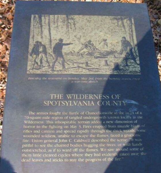 THE WILDERNESS OF SPOTSYLVANIA COUNTY MEMORIAL PLAQUE