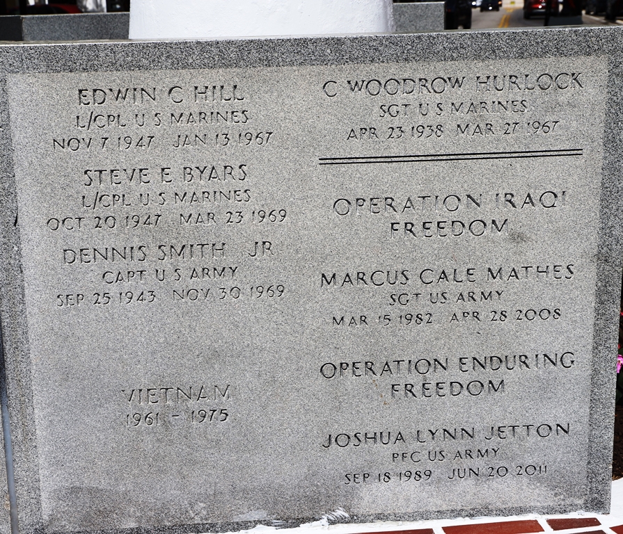 MEMORIAL TO SEBRING AREA MEN WHO DIED IN OUR COUNTRY’S SERVICE STONE F