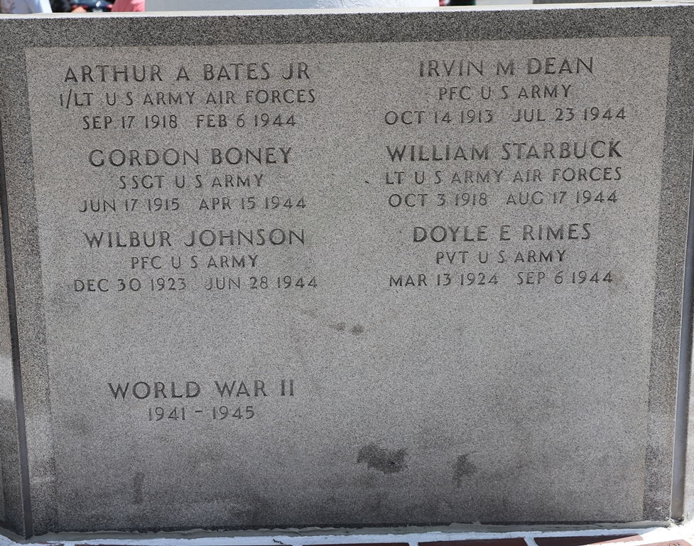 MEMORIAL TO SEBRING AREA MEN WHO DIED IN OUR COUNTRY’S SERVICE STONE C