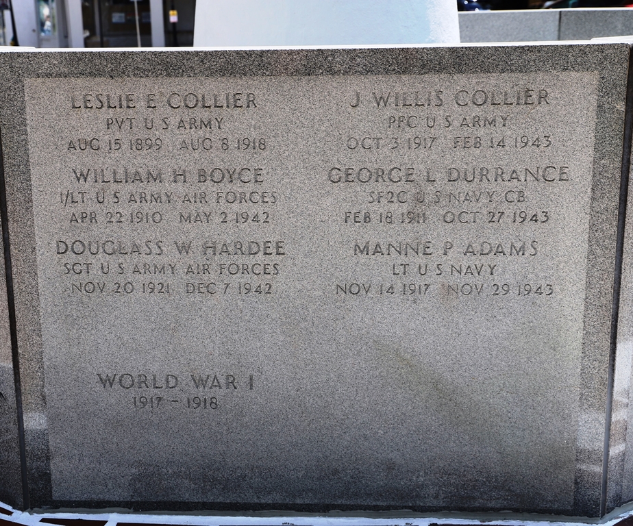 MEMORIAL TO SEBRING AREA MEN WHO DIED IN OUR COUNTRY’S SERVICE STONE B