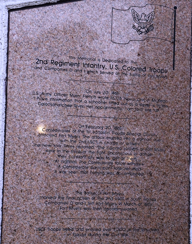 2ND REGIMENT INFANTRY, U.S. COLORED TROOPS MEMORIAL PLAQUE A