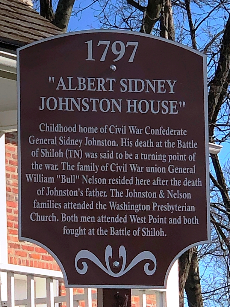 “ALBERT SIDENEY JOHNSTON HOUSE” WAR MEMORIAL MARKER