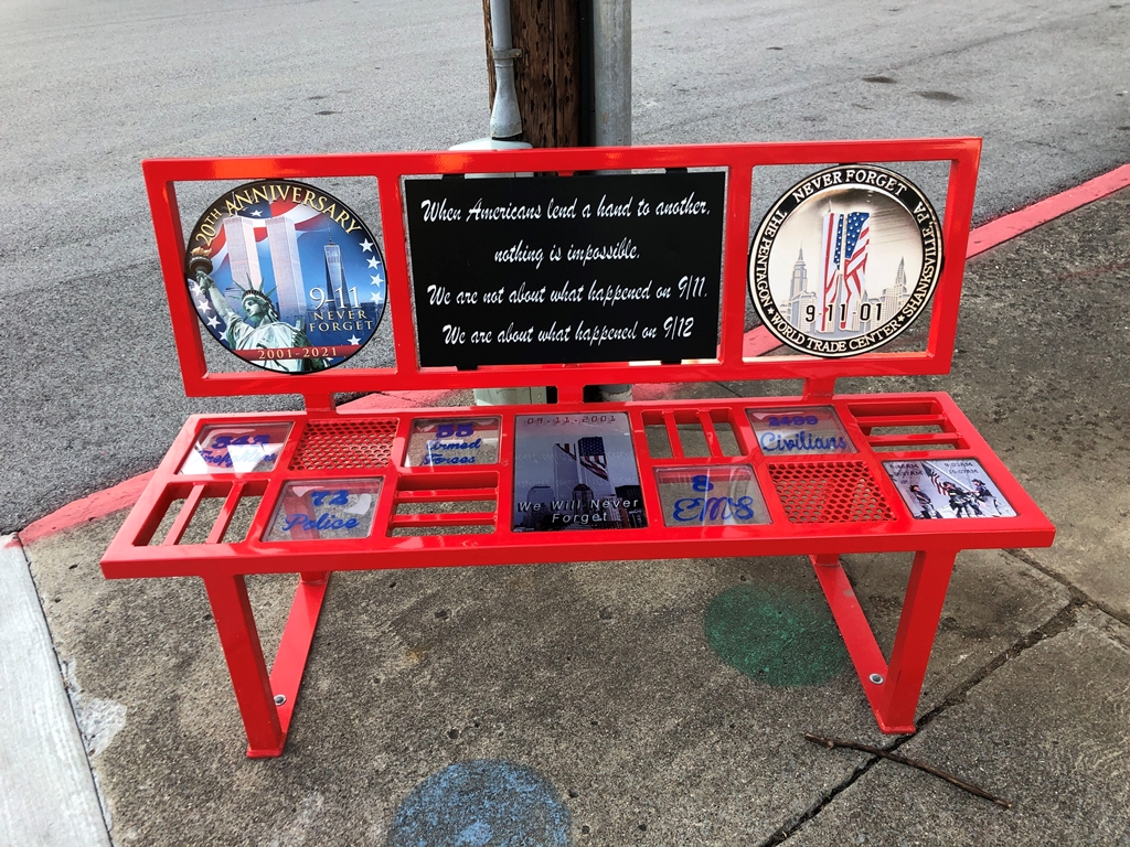 9-11 20TH ANNIVERSARY MEMORIAL BENCH