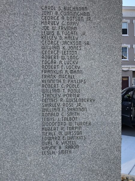 BOURBON COUNTY VIETNAM VETERANS MEMORIAL STONE D