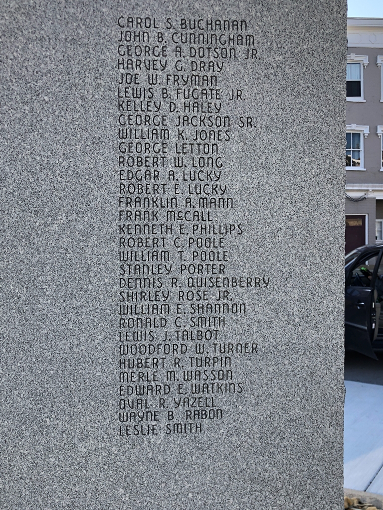 BOURBON COUNTY VIETNAM VETERANS MEMORIAL STONE D