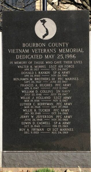BOURBON COUNTY VIETNAM VETERANS MEMORIAL STONE A