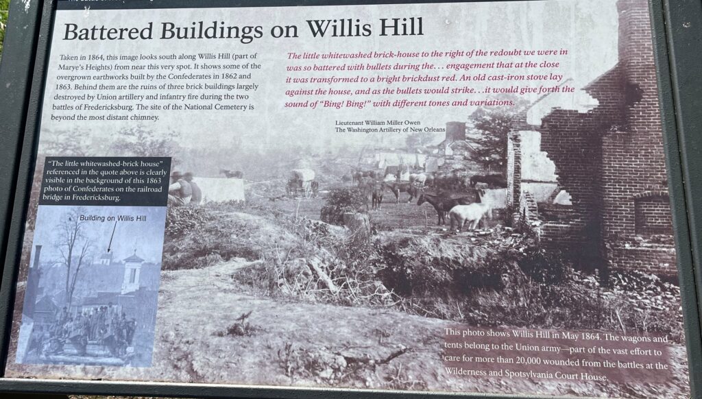 BATTERED BUILDINGS ON WILLIS HILL MEMORIAL PANEL