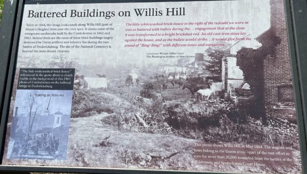 BATTERED BUILDINGS ON WILLIS HILL MEMORIAL PANEL