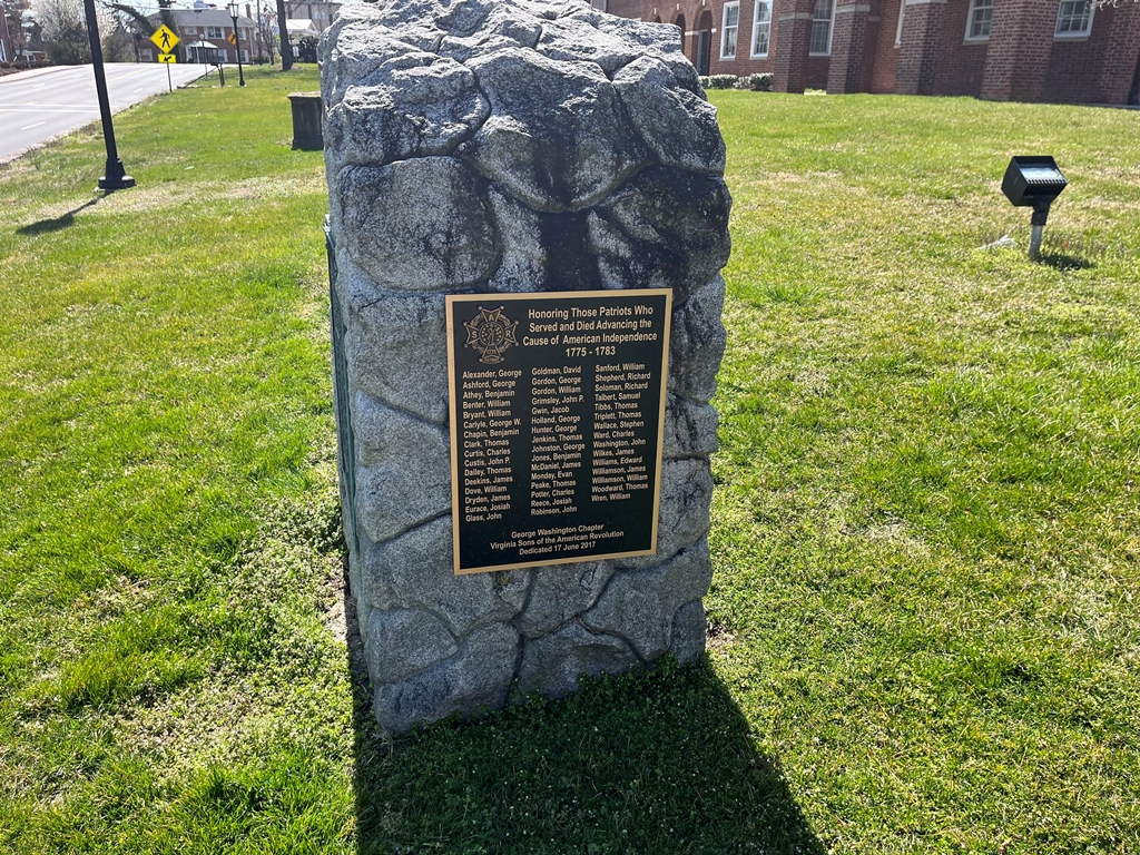 FAIRFAX REVOLUTIONARY WAR PATRIOTS MEMORIAL
