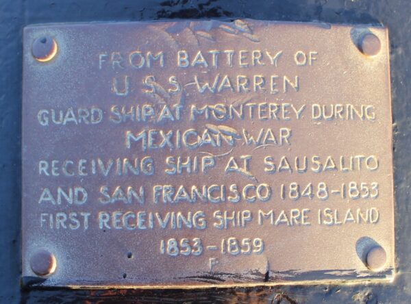 USS WARREN CANNON MEMORIAL PLAQUE