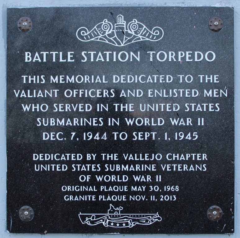 BATTLE STATION TORPEDO WAR MEMORIAL PLAQUE