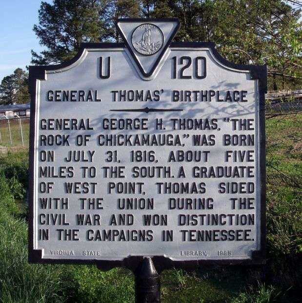 GENERAL THOMAS’ BIRTHPLACE MEMORIAL MARKER