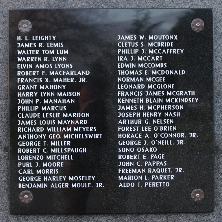 VALLEJO WAR VETERANS MEMORIAL STONE D