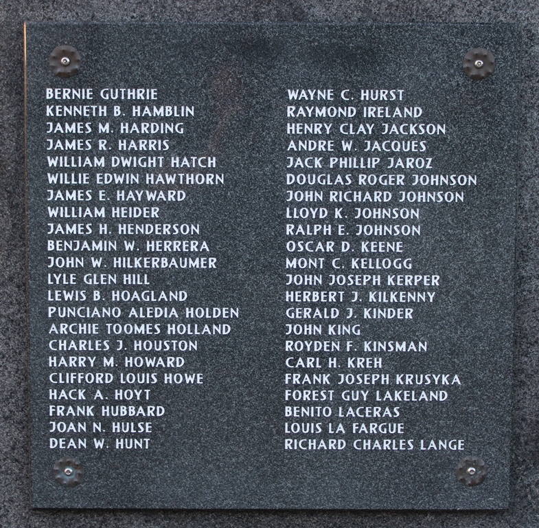 VALLEJO WAR VETERANS MEMORIAL STONE C