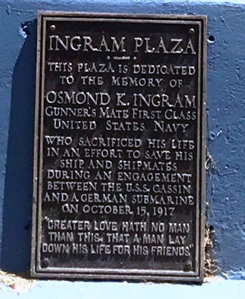 INGRAM PLAZA WAR MEMORIAL PLAQUE