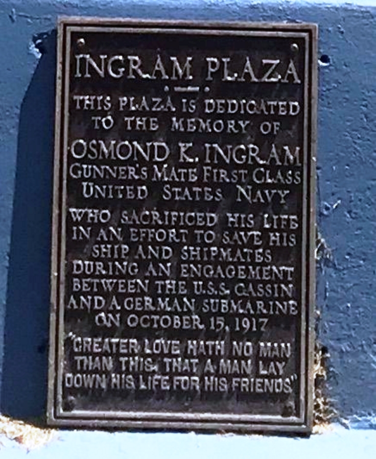 INGRAM PLAZA WAR MEMORIAL PLAQUE