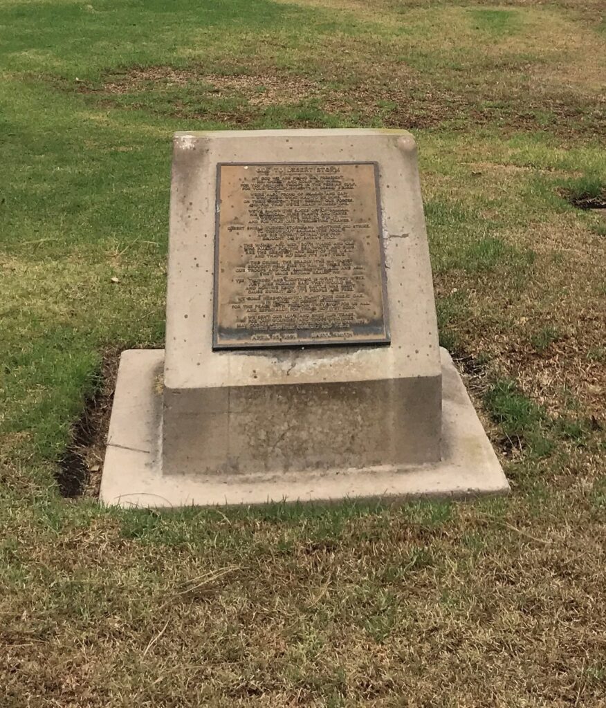 ODE TO DESERT STORM MEMORIAL