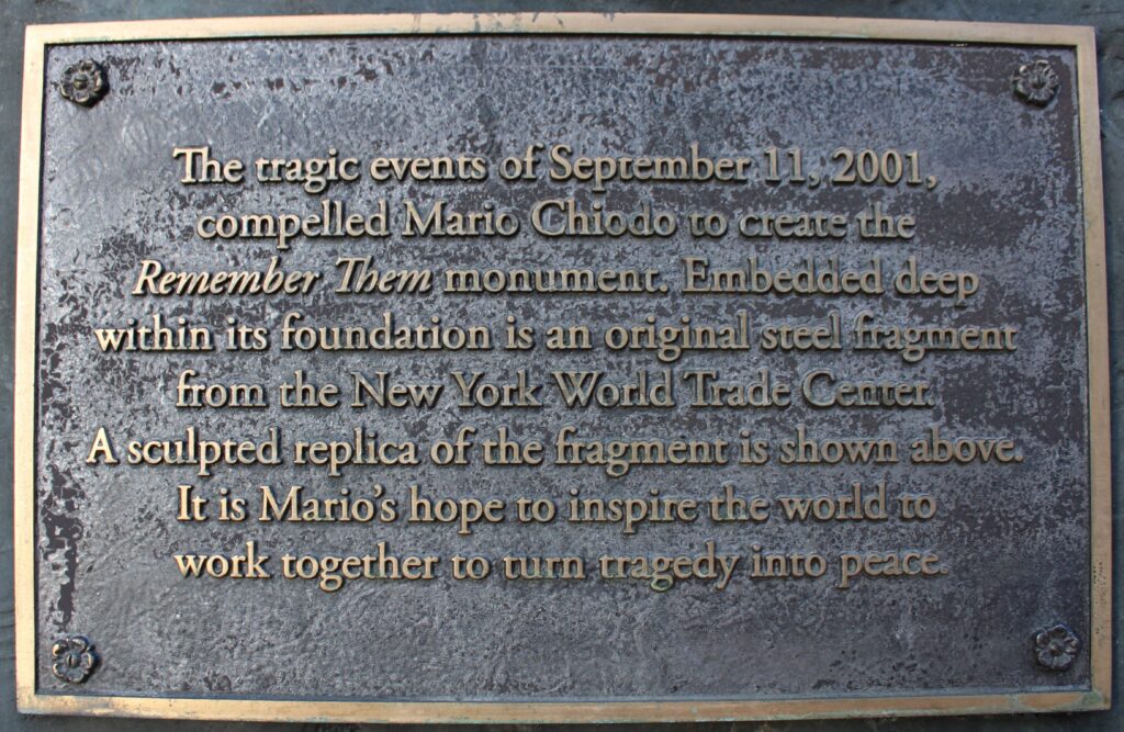 REMEMBER THEM MONUMENT PLAQUE