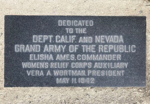 LOS ANGELES NATIONAL CEMETERY DEPT CALIF AND NEVADA CIVIL WAR MEMORIAL STONE