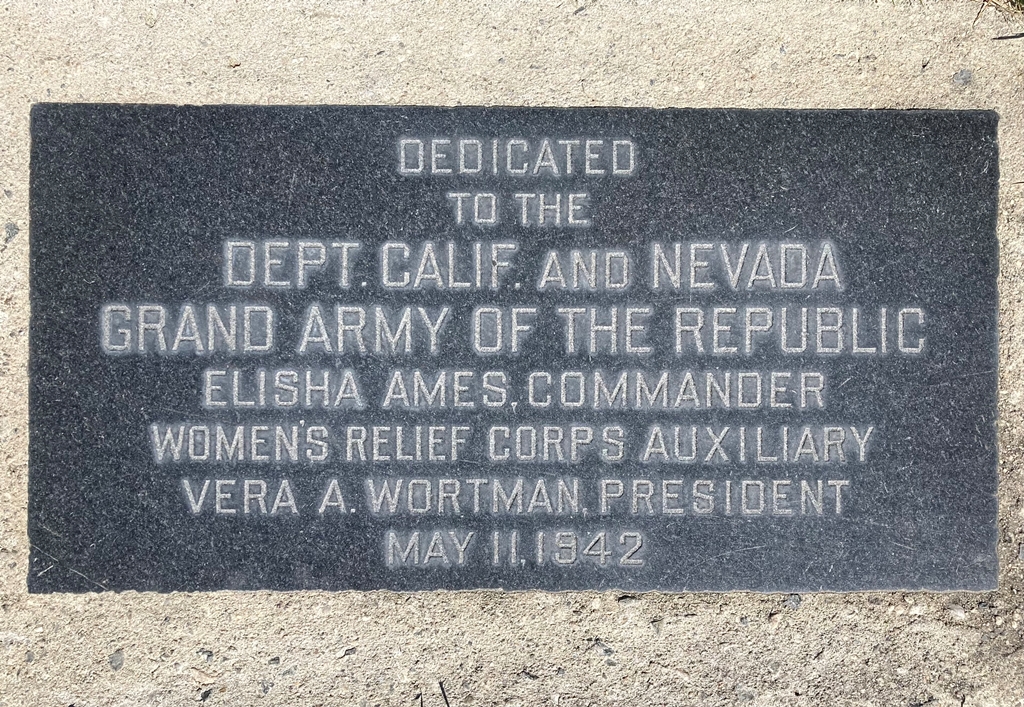 LOS ANGELES NATIONAL CEMETERY DEPT CALIF AND NEVADA CIVIL WAR MEMORIAL STONE