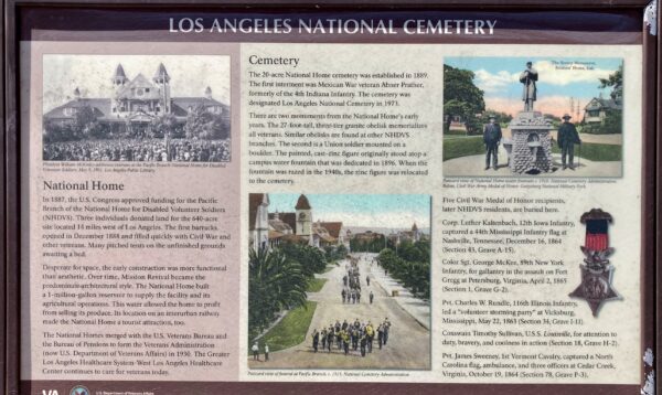 LOS ANGELES NATIONAL CEMETERY MEMORIAL PANEL