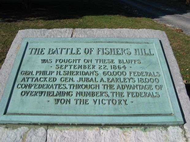 THE BATTLE OF FISHERS HILL WAR MEMORIAL PLAQUE