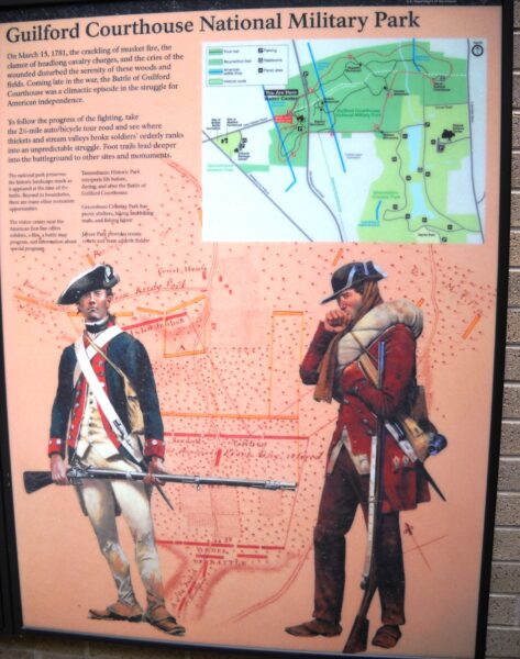 GUILFORD COURTHOUSE NATIONAL MILIATARY PARK MEMORIAL PANEL