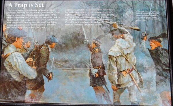 A TRAP IS SET REVOLUTIONARY WAR MEMORIAL PANEL