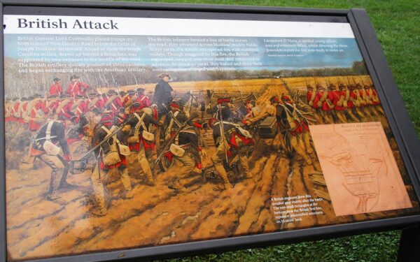 BRITISH ATTACK REVOLUTIONARY WAR MEMORIAL PANEL