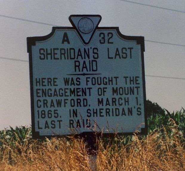 SHERIDAN’S LAST RAID WAR MEMORIAL MARKER