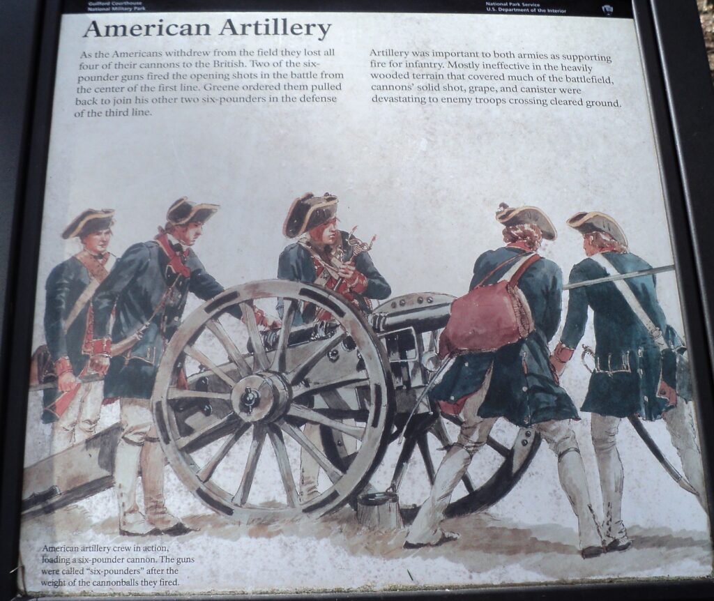 AMERICAN ARTILLERY GUILFORD COURTHOUSE REVOLUTIONARY WAR MEMORIAL PANEL