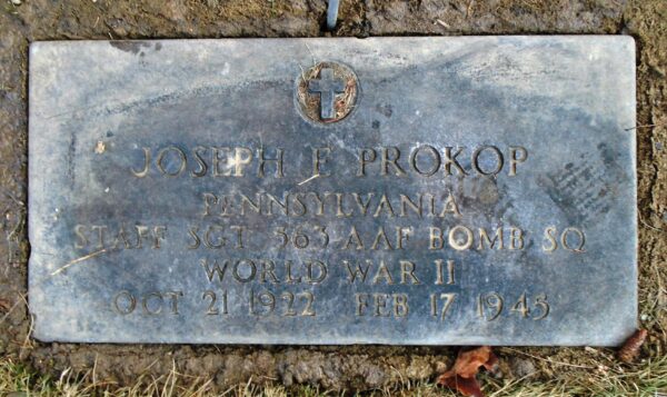 JOSEPH PROKOP WAR MEMORIAL CEMETERY STONE
