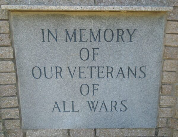 TOWER CITY VETERANS OF ALL WARS MEMORIAL STONE