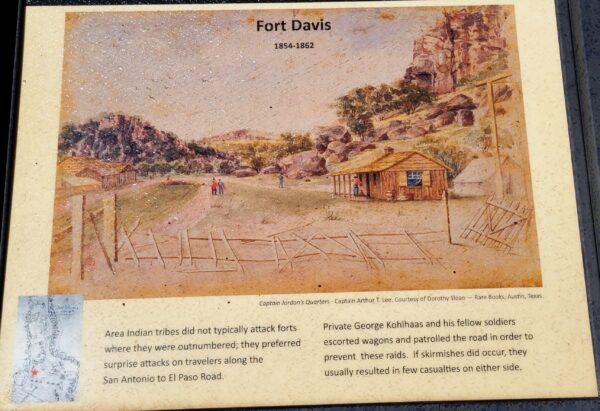 FORT DAVIS 1854-1862 MEMORIAL PANEL II