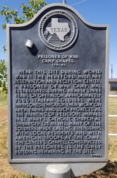 PRISONER OF WAR CAMP CHAPEL WAR MEMORIAL MARKER