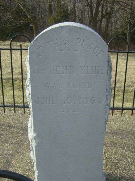 ELDER JOHN KLINE CIVIL WAR MEMORIAL