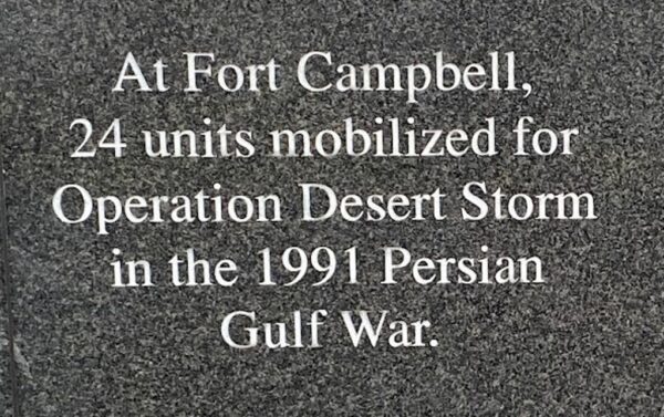 FORT CAMPBELL OPERATION DESERT STORM MEMORIAL STONE