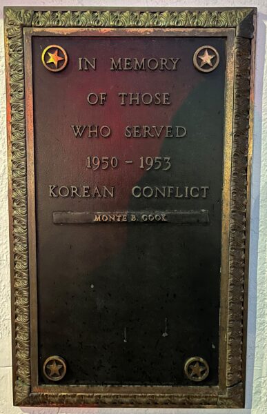 BRENTWOOD ROLL OF HONOR VETERANS MEMORIAL PLAQUE B