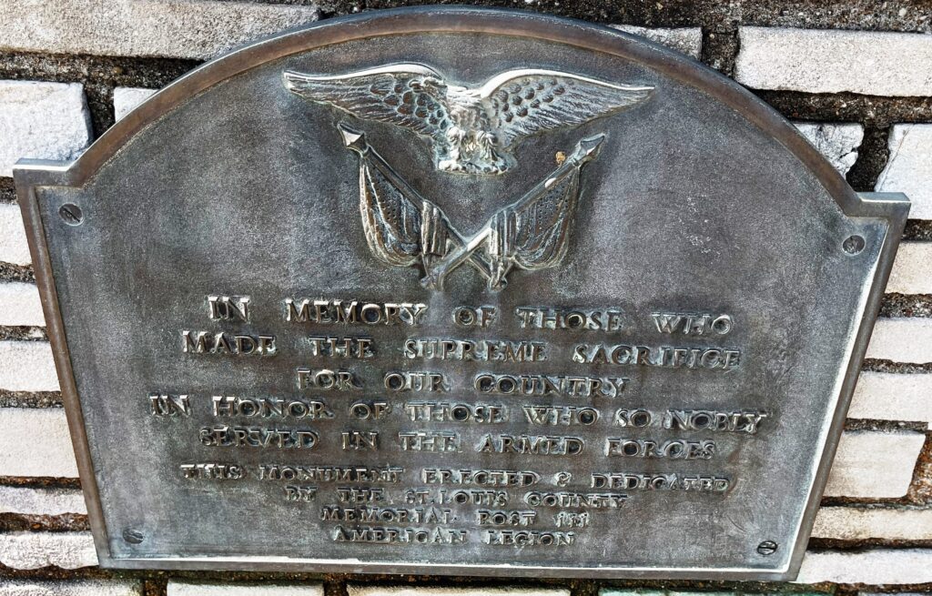 AMERICAN LEGION POST III VETERANS MEMORIAL PLAQUE