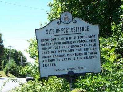 SITE OF FORT DEFIANCE MEMORIAL MARKER