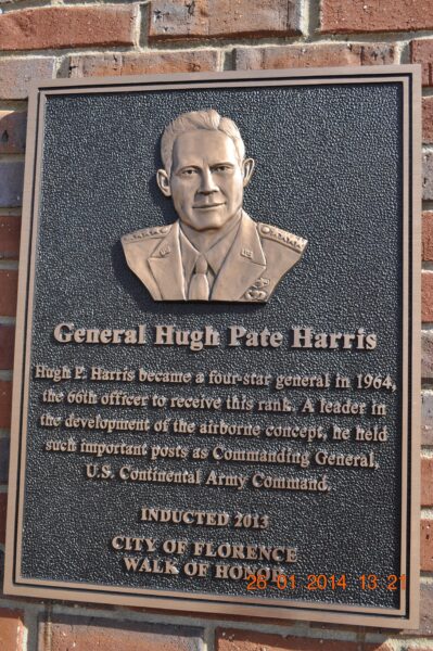 GENERAL HUGH PATE HARRIS WAR MEMORIAL PLAQUE