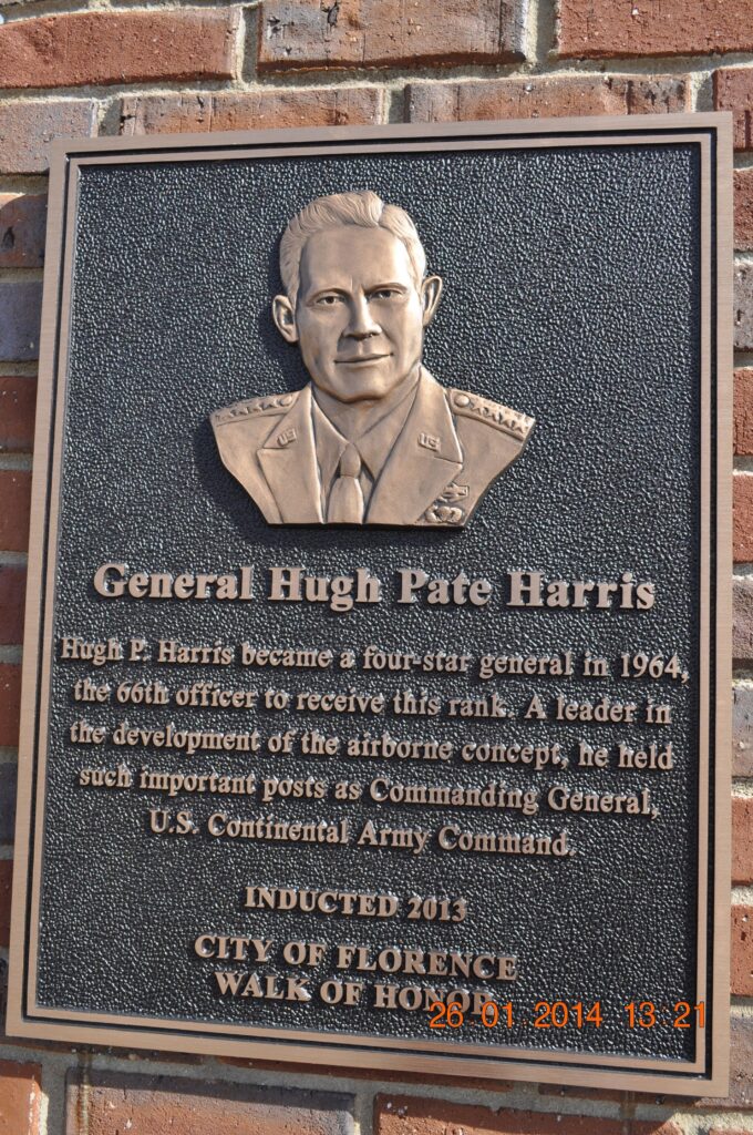 GENERAL HUGH PATE HARRIS WAR MEMORIAL PLAQUE