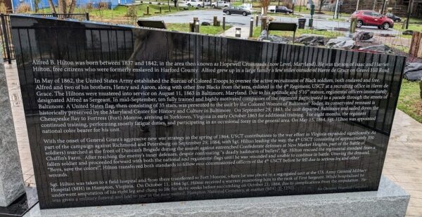 SERGEANT ALFRED B. HILTON MEMORIAL RIGHT STONE