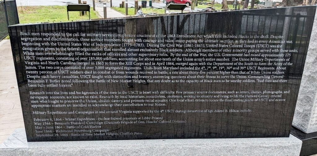 SERGEANT ALFRED B. HILTON MEMORIAL LEFT STONE