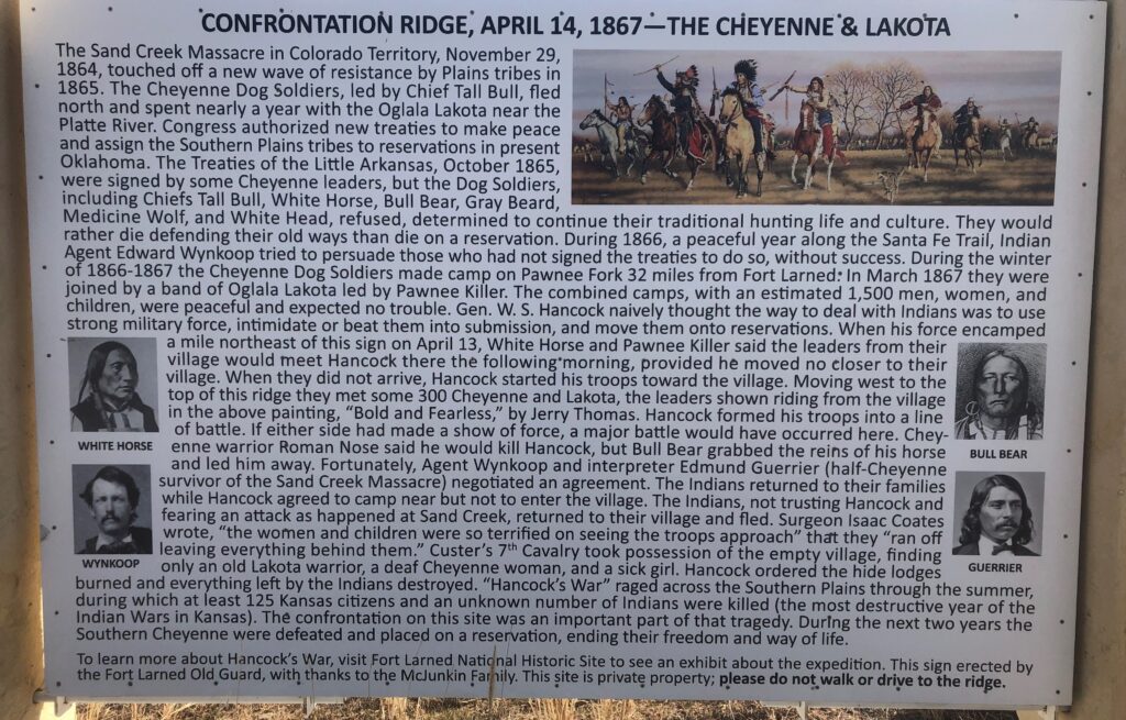 CONFRONTATION RIDGE, APRIL 14, 1867 THE CHEYENNE & LAKOTA MEMORIAL PANEL