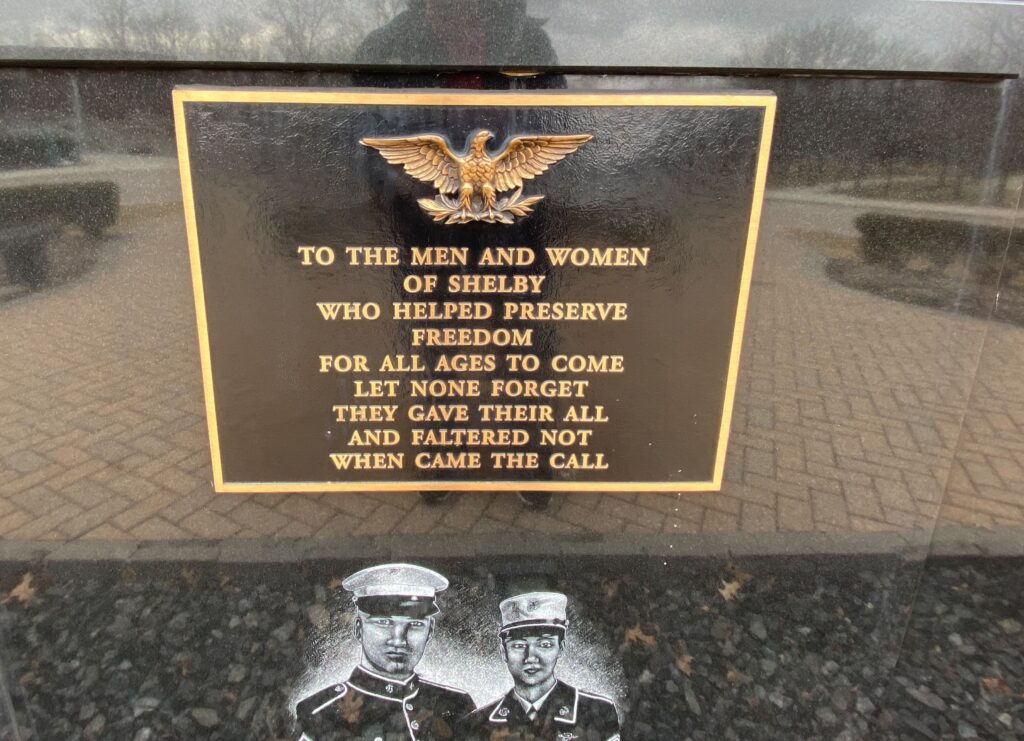 SHELBY ALL VETERANS MEMORIAL PLAQUE A