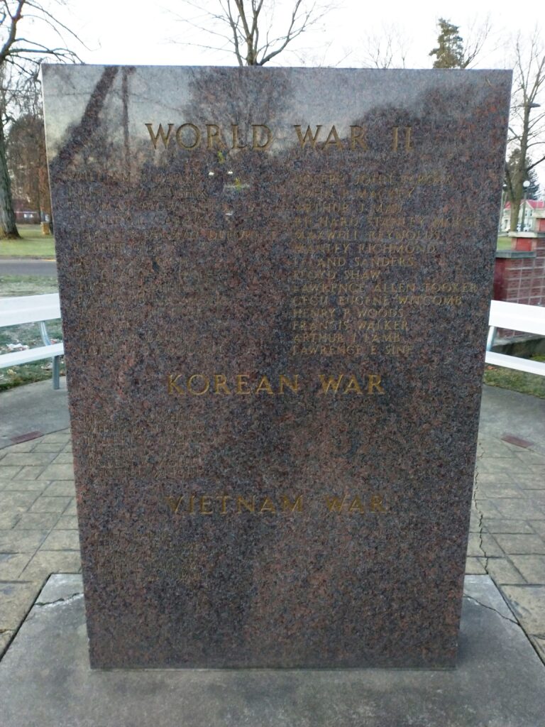 MARSHALL SUPREME SACRIFICE VETERANS MEMORIAL BACK